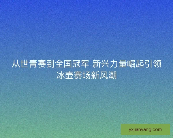 从世青赛到全国冠军 新兴力量崛起引领冰壶赛场新风潮